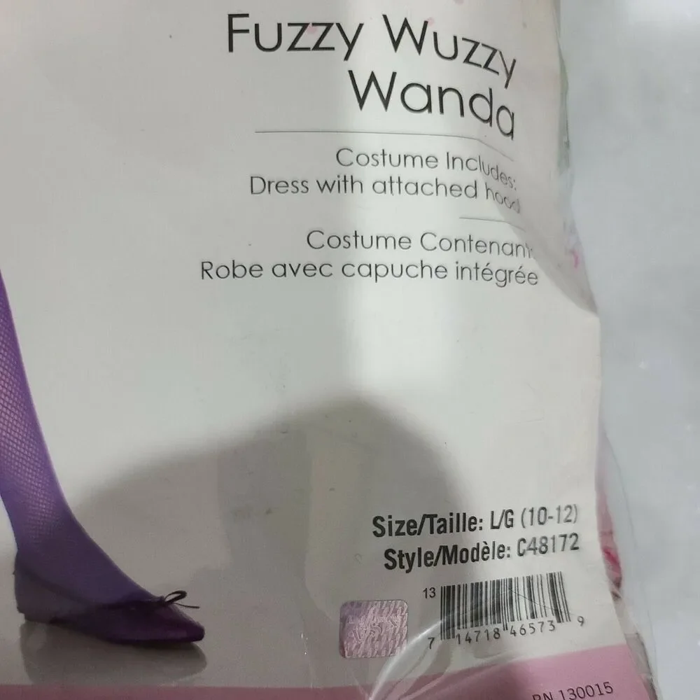 Fuzzy Wuzzy Wanda Monster Child Costume Dress with attached hood (stocking not)